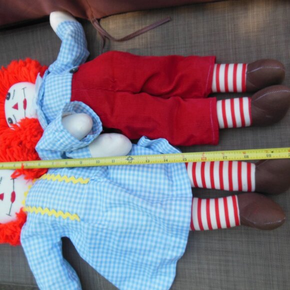 Raggedy Ann and Andy Pair of handmade dolls set of 2 great condition circa 1970s - Picture 11 of 13